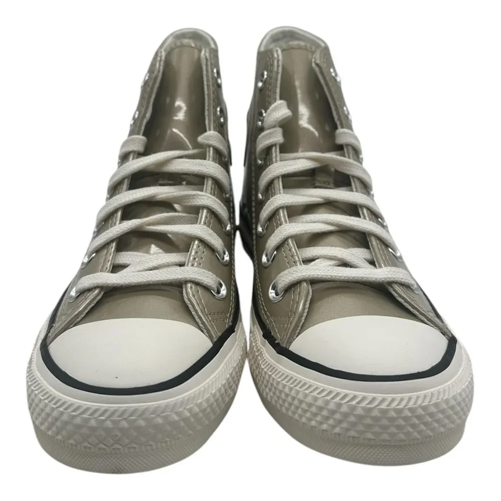 Converse Chuck Taylor All Star Metallic Shoes Women's 6.5 Light Gold Egret Black